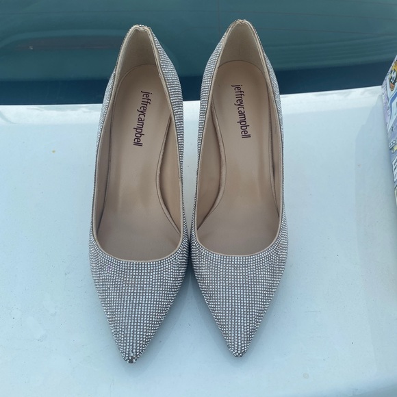 Jeffrey Campbell Pelara Nude Champagne… Nordstrom $220 size 7.5 - Picture 2 of 5